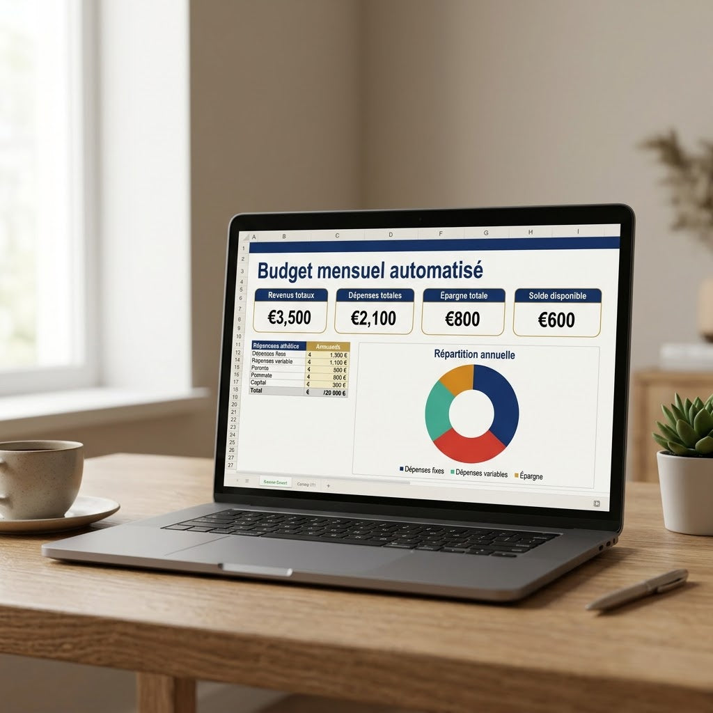 Budget Mensuel Automatisé — Tableau Excel avec Suivi Annuel