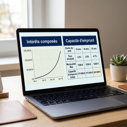 Pack Calculateurs Excel — Intérêts Composés & Capacité d'Emprunt