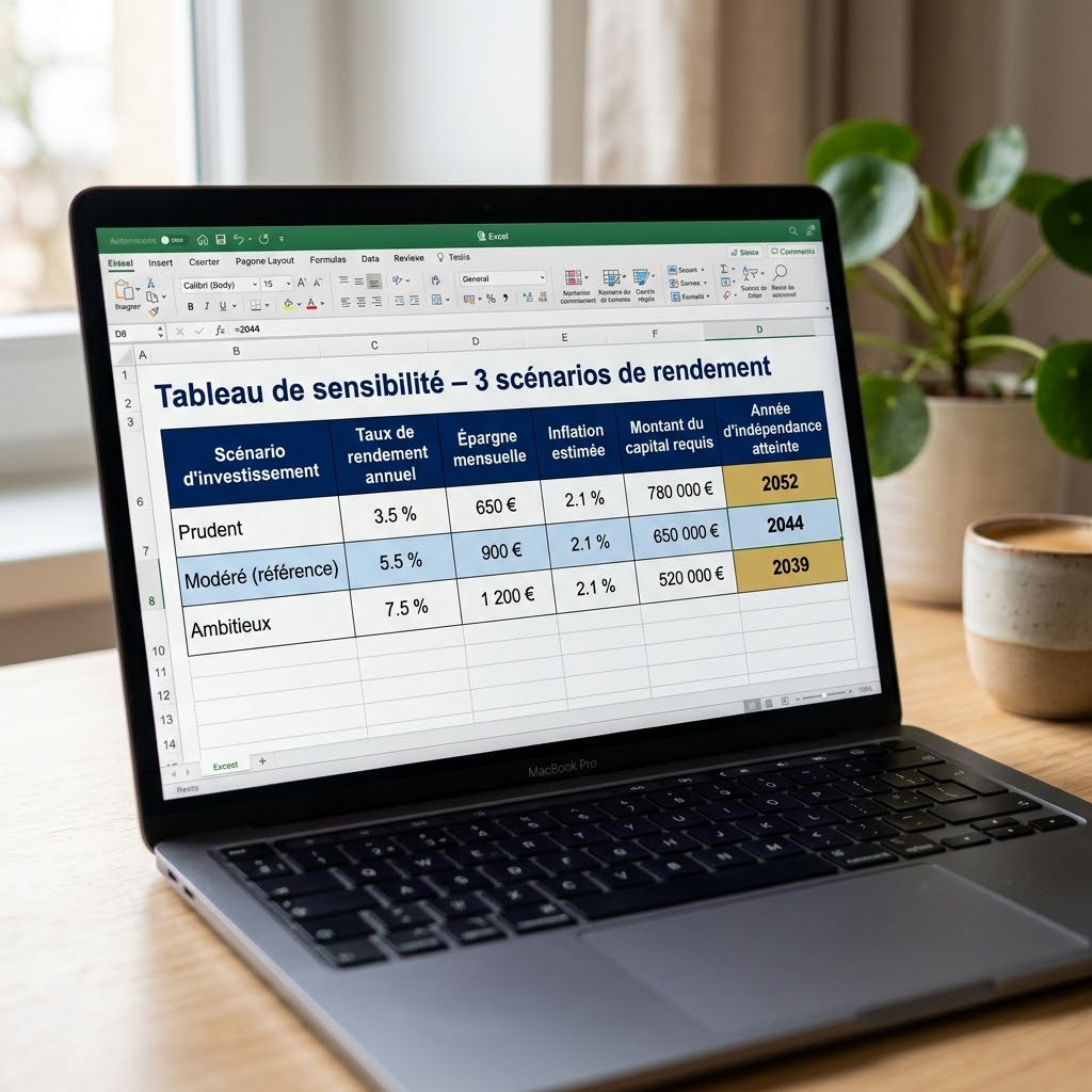 Simulateur d'Indépendance Financière — Tableau Excel