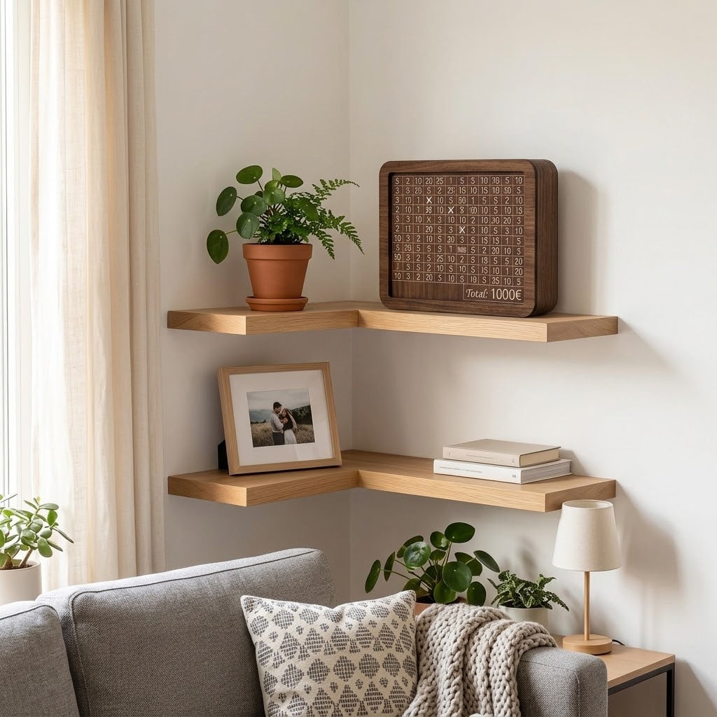 Tirelire en bois réutilisable